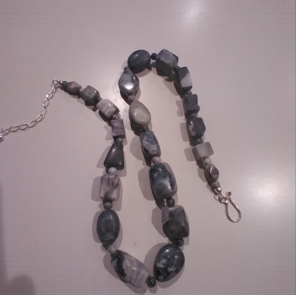 ❤️🎁Jay King Mine Finds Grey/Green/Brown Jasper Necklace 21" w/ 3" 925 Extender - Picture 12 of 12